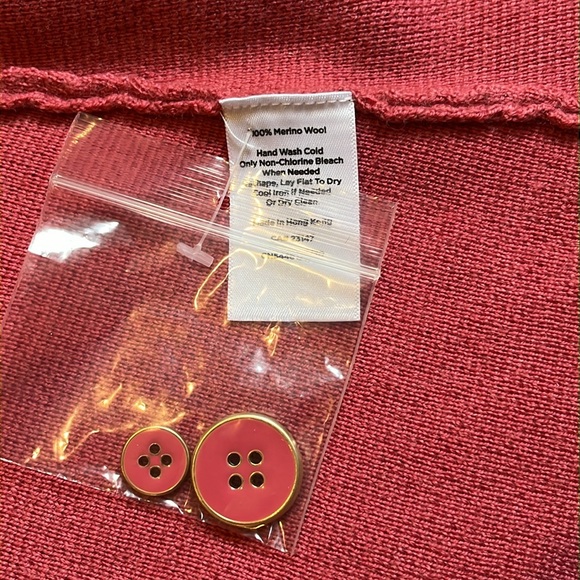 Talbots 2X pure Marino wool button-up cardigan sweater woman’s pink - Picture 8 of 11